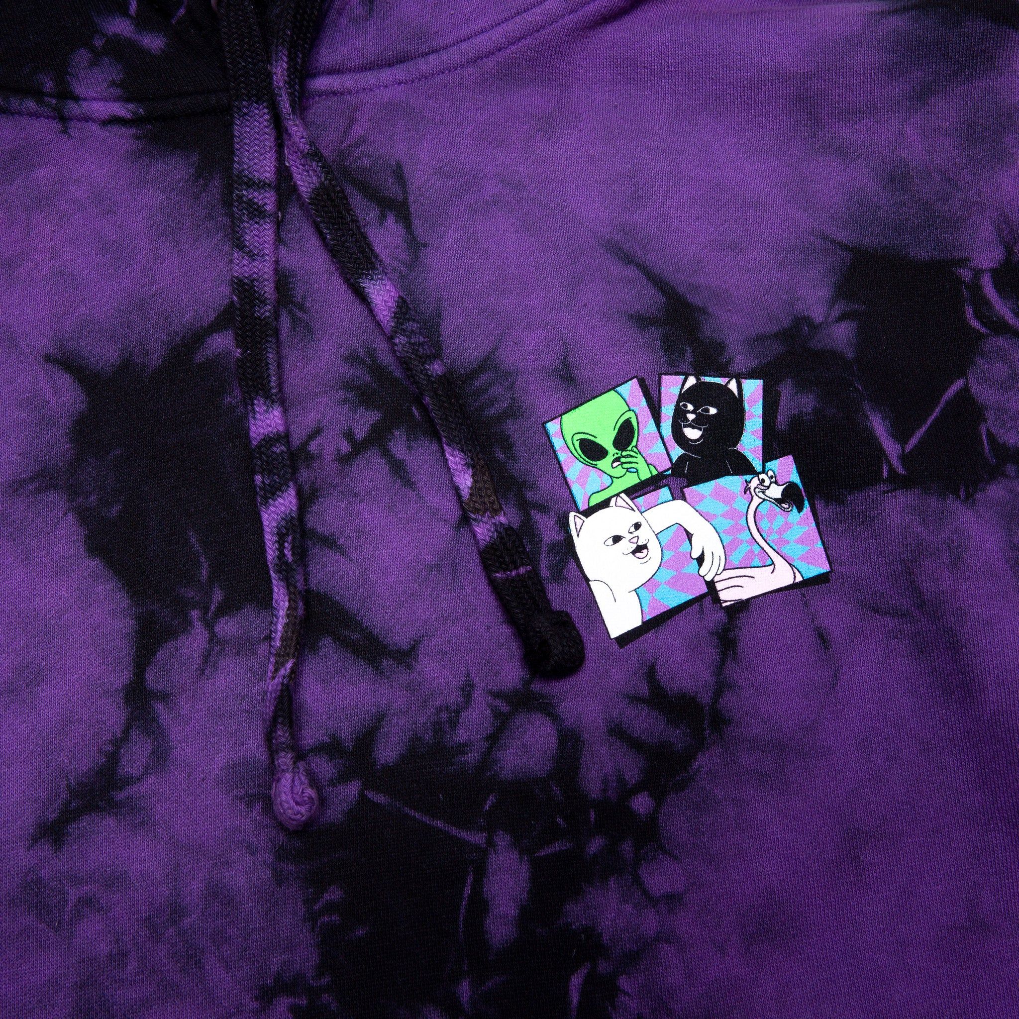Sid Hoodie (Purple/Black Tie Dye) sold by Ripndip product image thumbnail 4