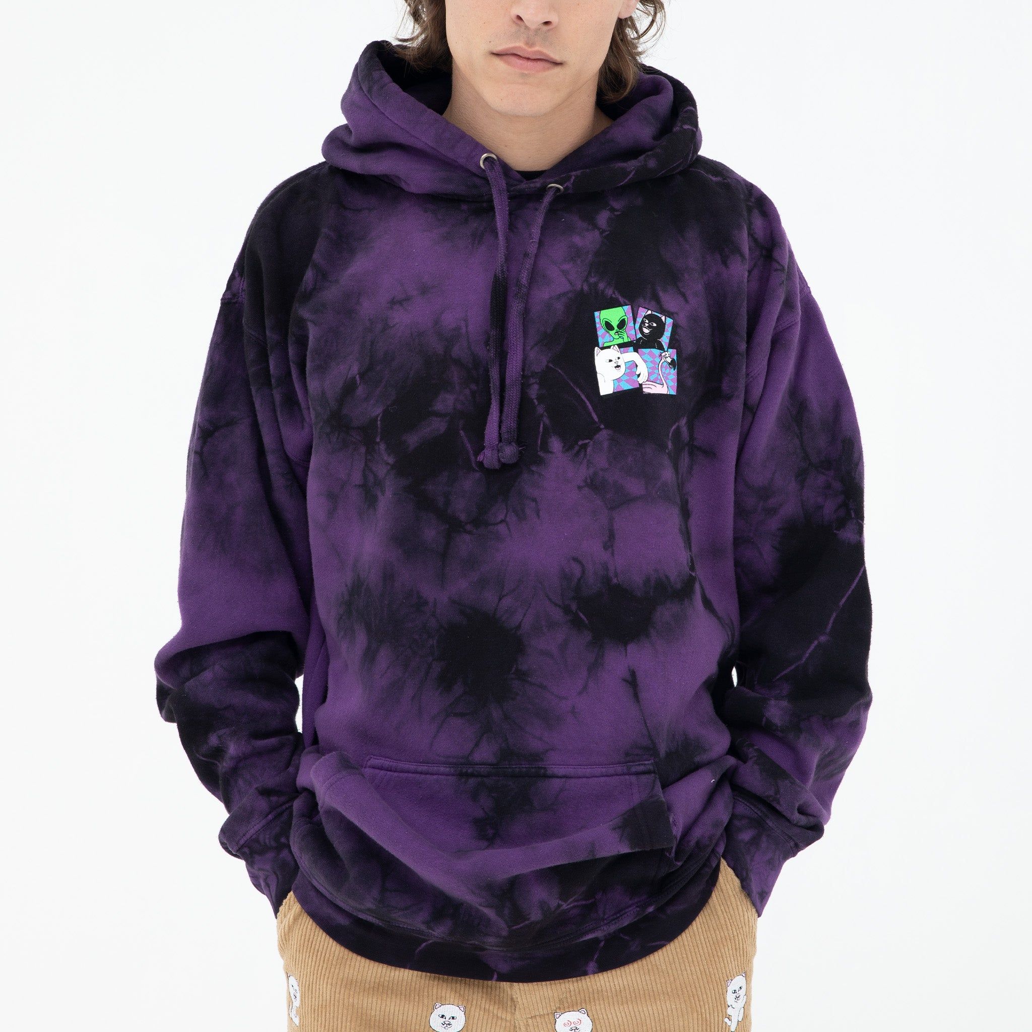 Sid Hoodie (Purple/Black Tie Dye) sold by Ripndip product image thumbnail 2