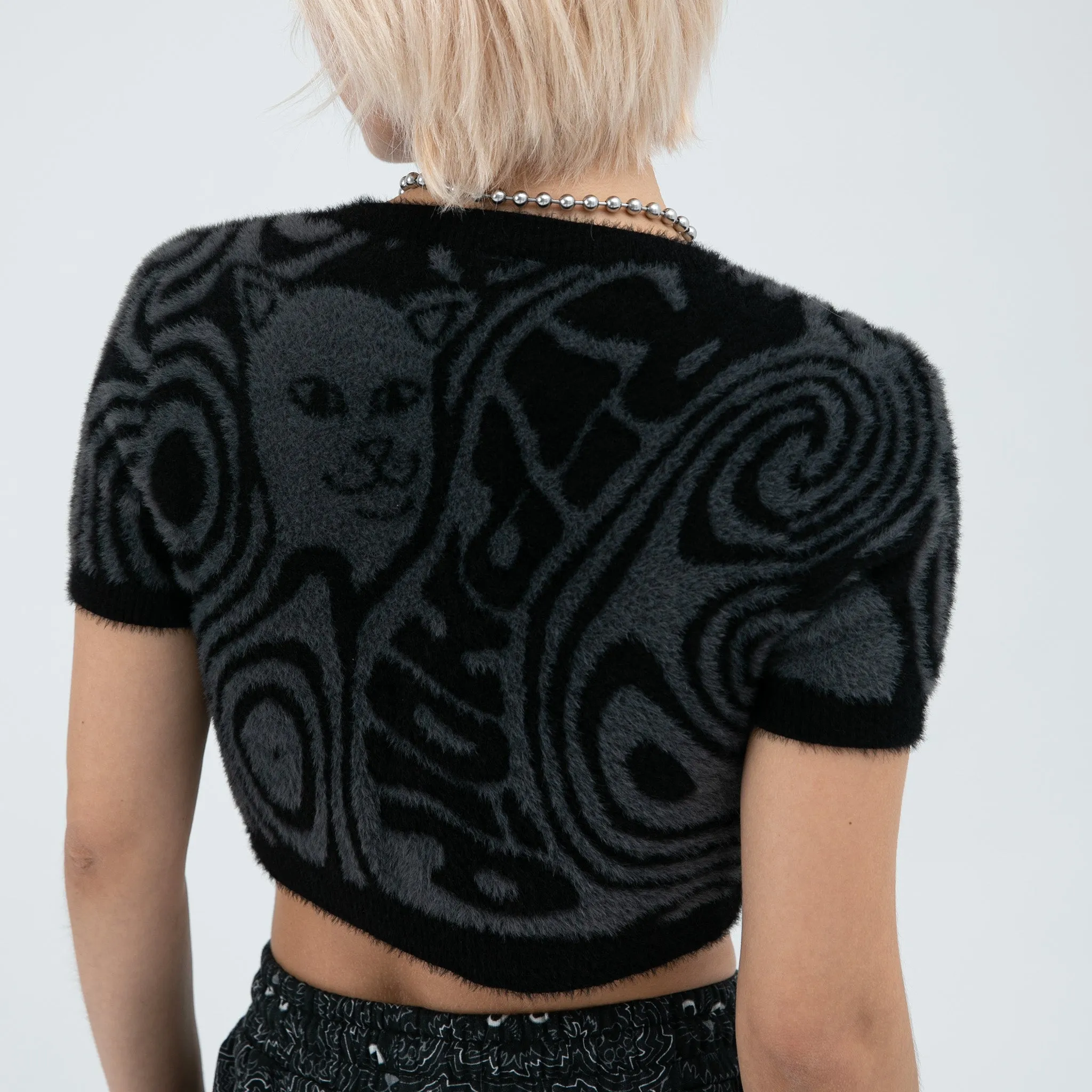 Hypnotic Open Front Crop Top (Black) sold by Ripndip product image thumbnail 4