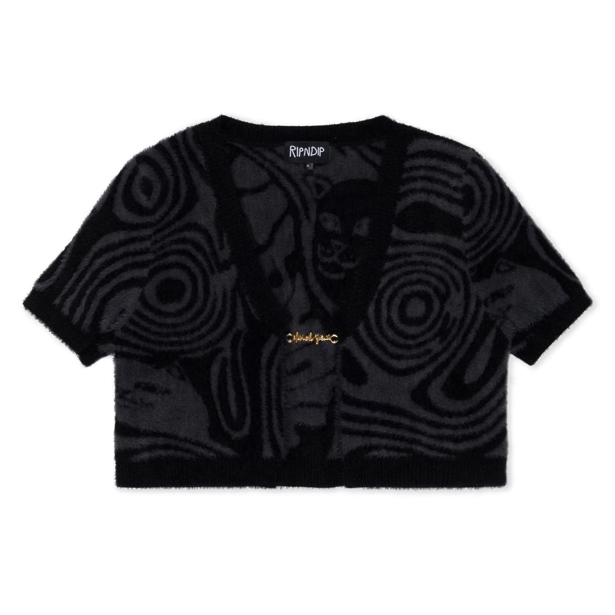 Hypnotic Open Front Crop Top (Black) sold by Ripndip
