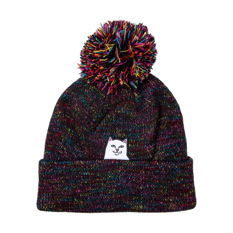 Lord Nermal Pom Beanie (Black Multi) made by Ripndip