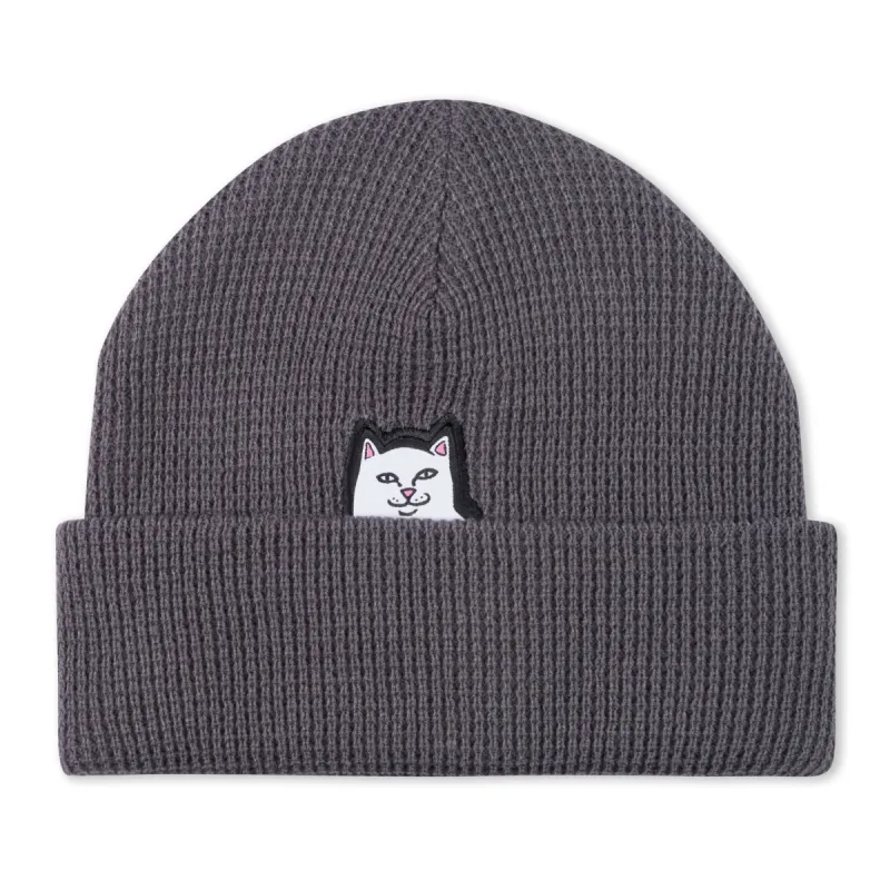 Lord Nermal Waffle Knit Beanie (Charcoal) made by Ripndip