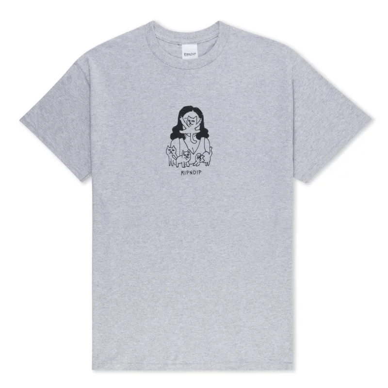 Cat Lady Tee (Ash Heather) made by Ripndip