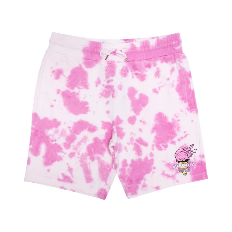 Youtooz Ice Cream Sweatshorts (Pink Tie Dye) sold by Ripndip