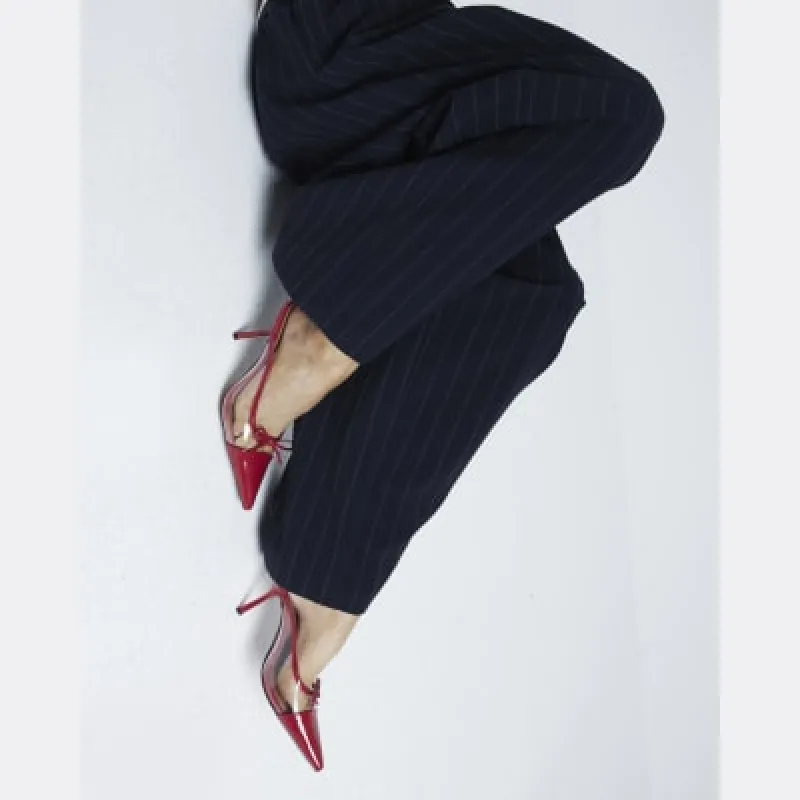 Red Perspex Mule Heel Court Shoes sold by River Island