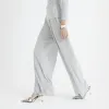 Grey Long Sleeve Drape Asymmetric Top sold by River Island