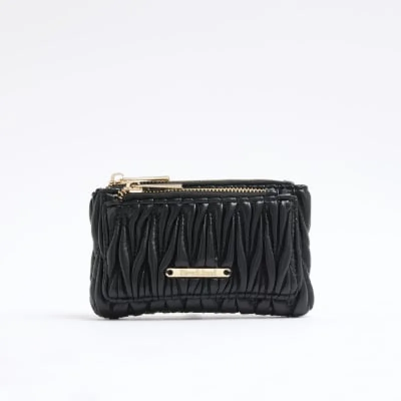 Black Scrunch Quilt Purse sold by River Island