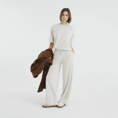 Cream Boxy T-shirt sold by River Island