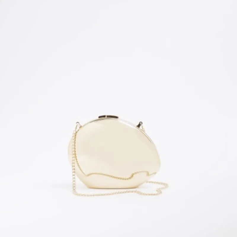 Gold Metal Clutch Bag sold by River Island