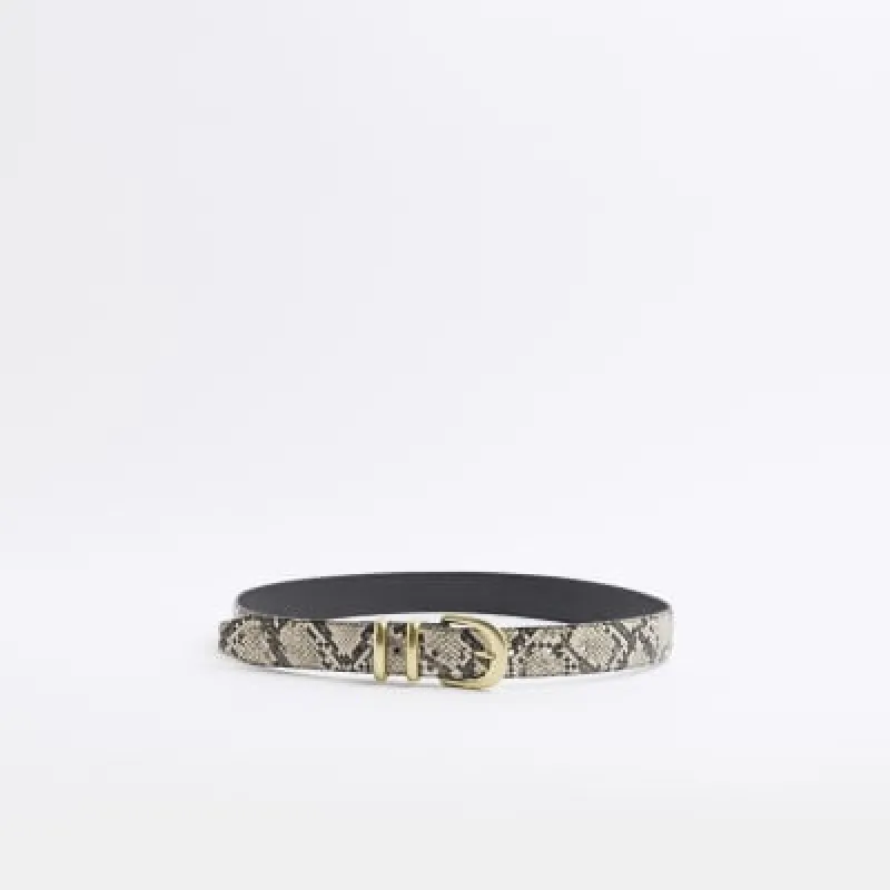 Brown snakeskin belt sold by River Island
