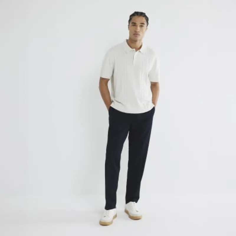 Navy Smart Trousers sold by River Island