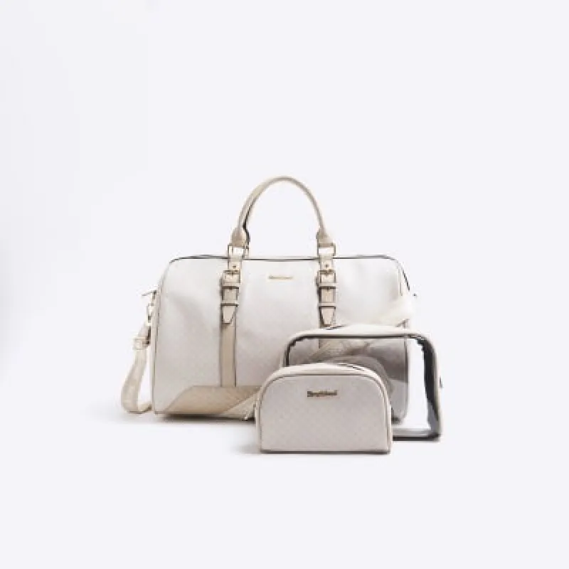 Beige Monogram Barrel Bag Bundle sold by River Island