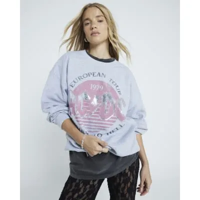 Grey ACDC Graphic Sweatshirt sold by River Island