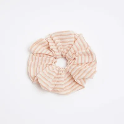 Orange Stripe Oversized Scrunchie sold by River Island