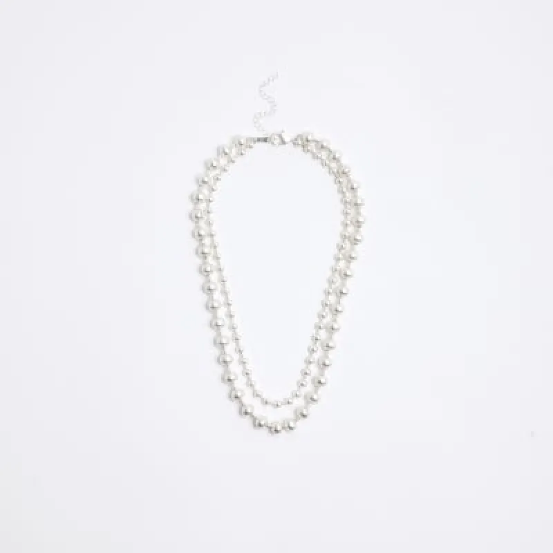 Silver ball necklace sold by River Island