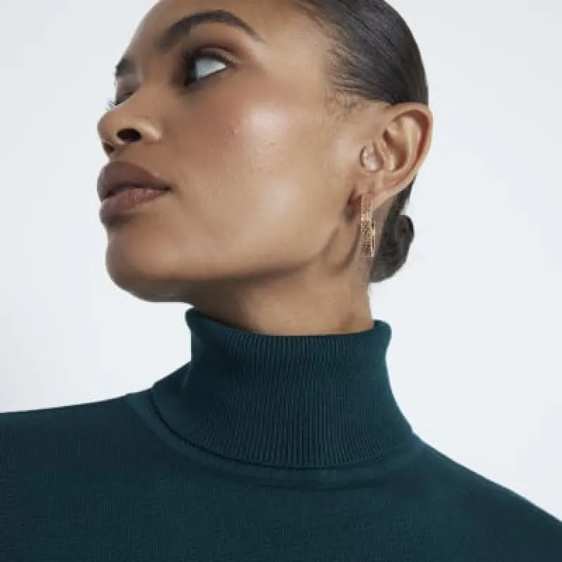 Green Roll Neck Top sold by River Island