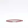 Red Faux Leather Skinny Lock Buckle Belt sold by River Island