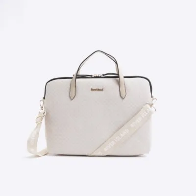 Beige Monogram Laptop Case sold by River Island