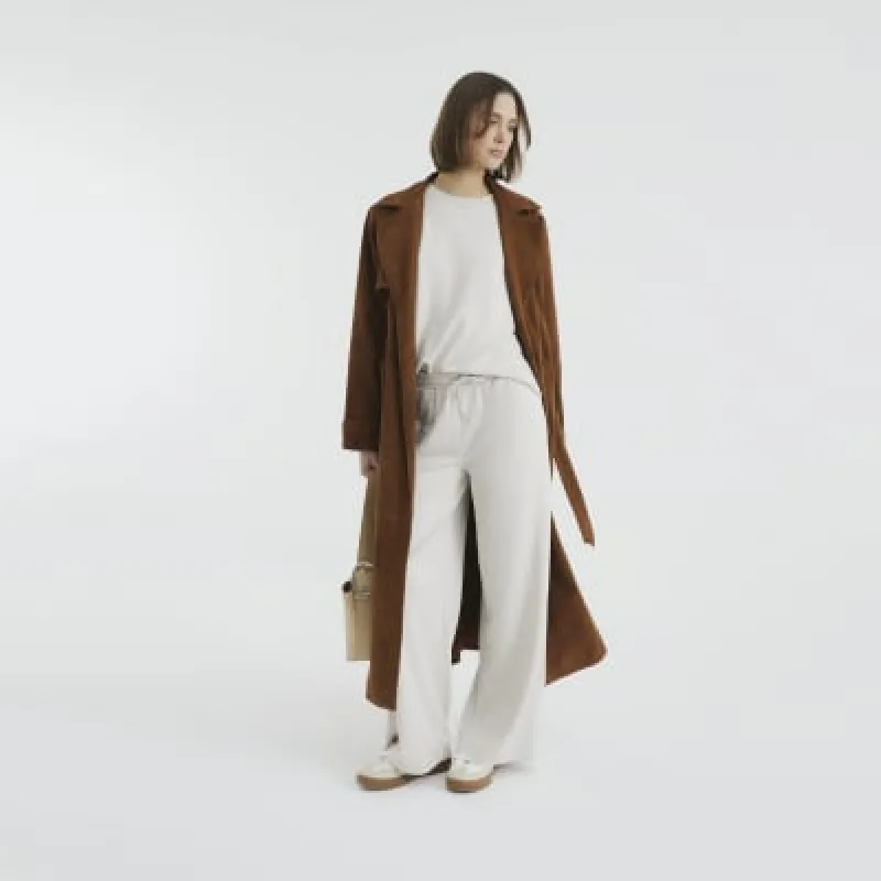 Cream Premium High Waisted Wide Leg Joggers sold by River Island
