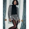 Black Premium Pearl Trim Jacket sold by River Island