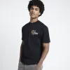 Black Regular Fit Dragon print T-Shirt sold by River Island
