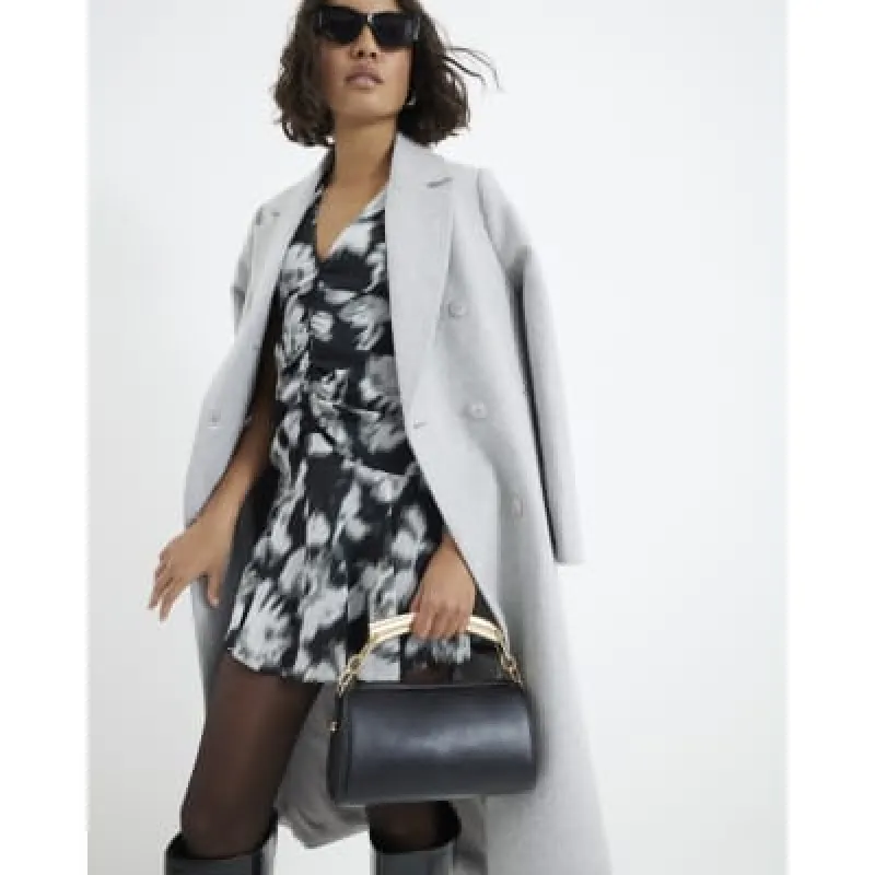 Black Faux Leather Cross Body Bag sold by River Island