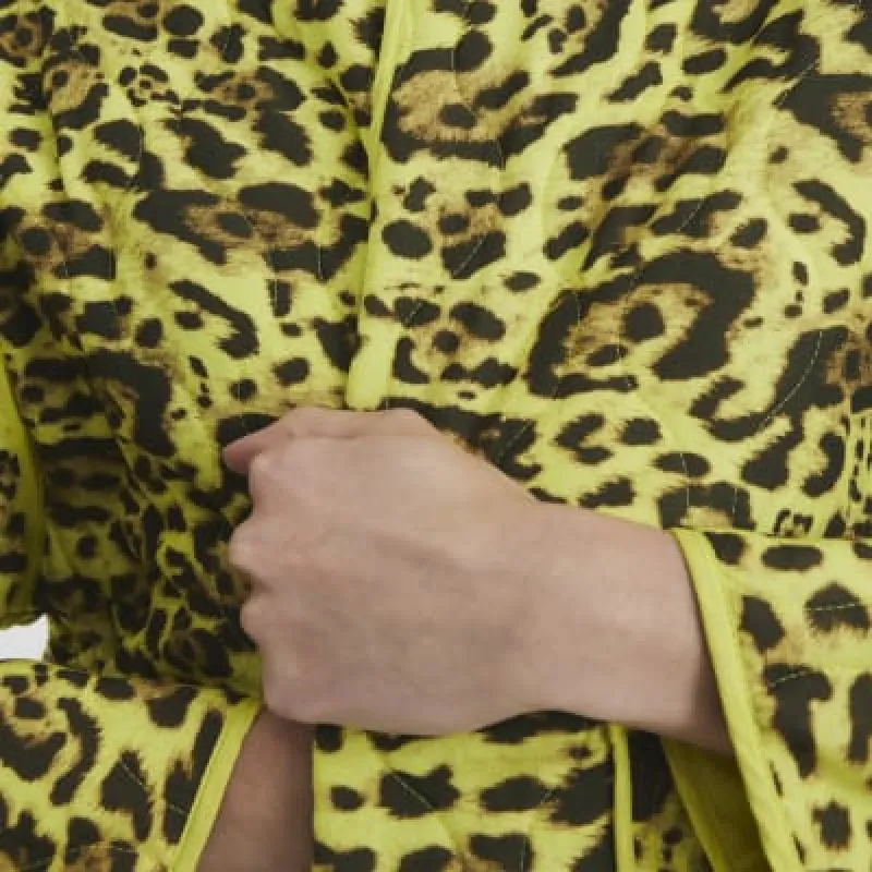 Yellow Long Sleeve Leopard Print Jacket sold by River Island