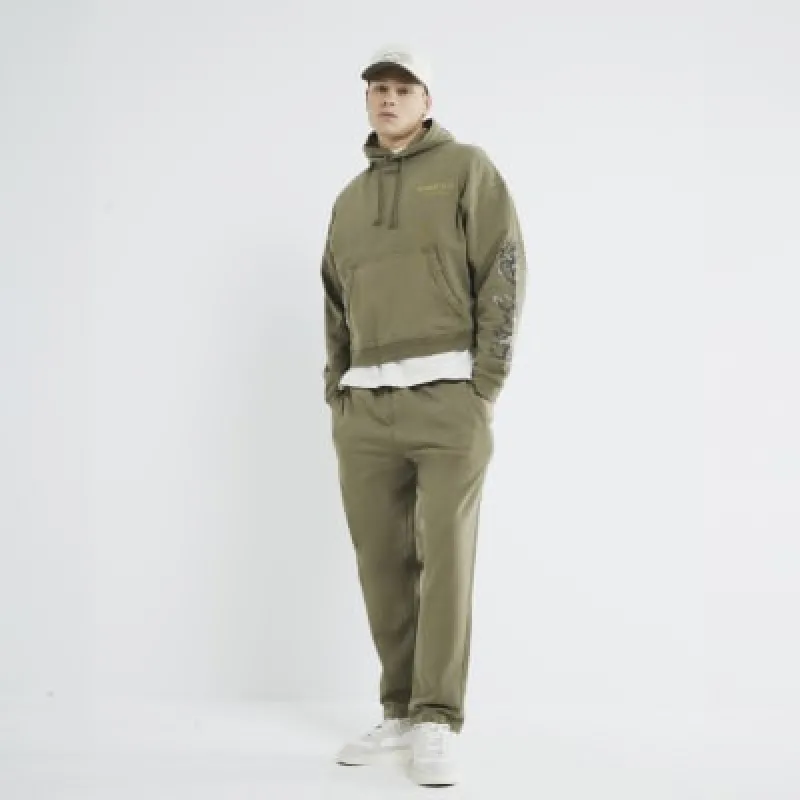 Khaki Regular Fit Open Hem Washed Joggers sold by River Island