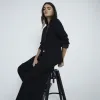 Black Crepe rolled sleeve blazer sold by River Island