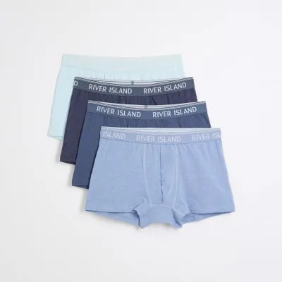 4PK Blue Tipped Trunks sold by River Island