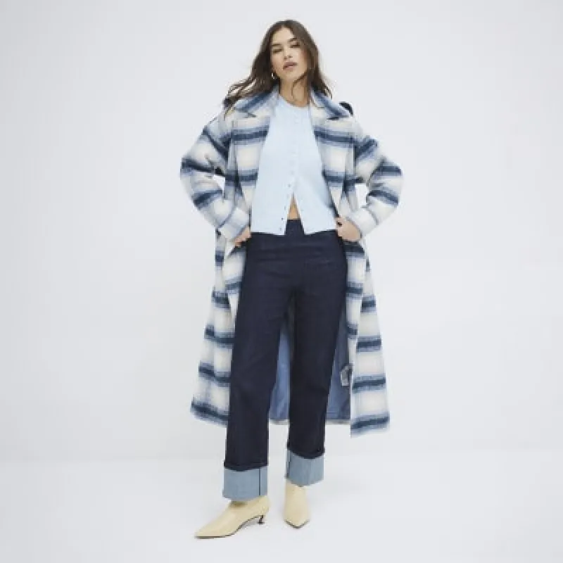 Indigo Turn Up Slim Fit Jeans sold by River Island