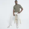 Khaki Slim fit Rolled Hem T-shirt sold by River Island