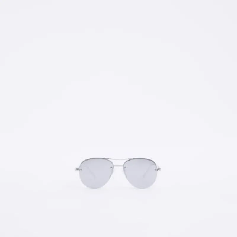 Silver colour aviator sunglasses made by River Island