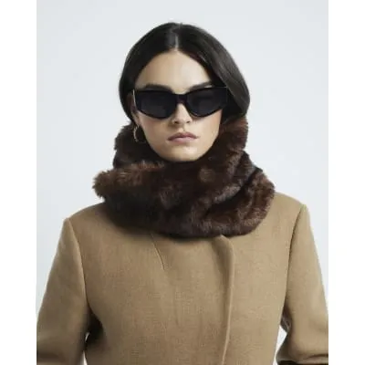 Brown Faux Fur Snood sold by River Island