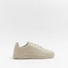 Stone lace up low top trainers sold by River Island