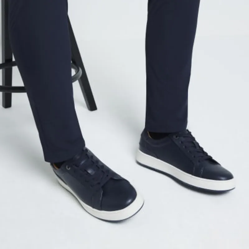 Navy Lace Up Trainers sold by River Island