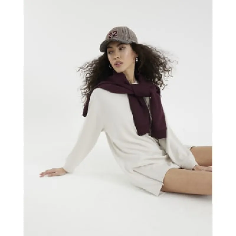 Cream Long Sleeve Zipped Hem Dress sold by River Island