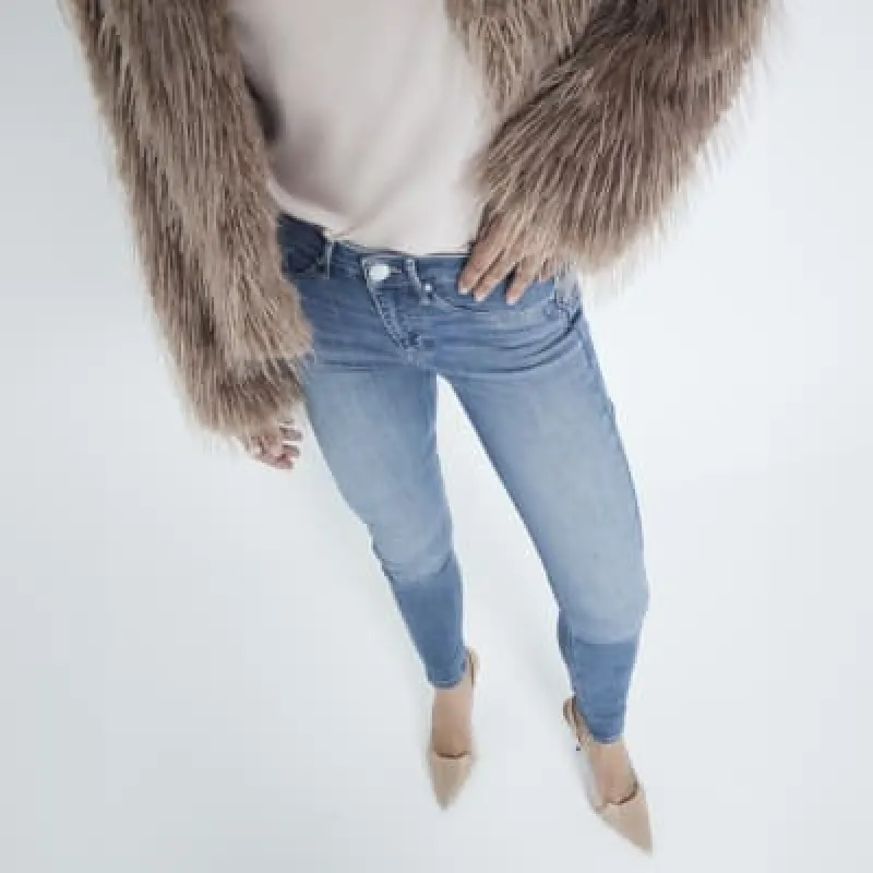 Blue Molly Sculpt Skinny Jeans sold by River Island