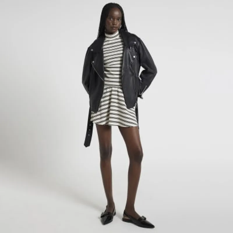 White Stripe long sleeve turtle neck top sold by River Island