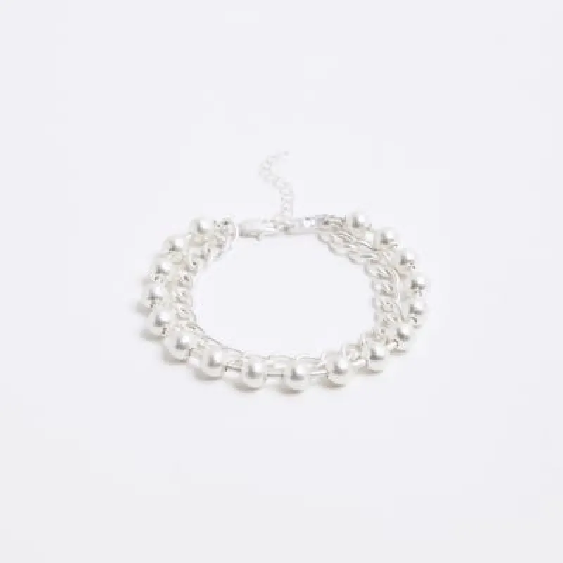 Silver Ball bracelet sold by River Island
