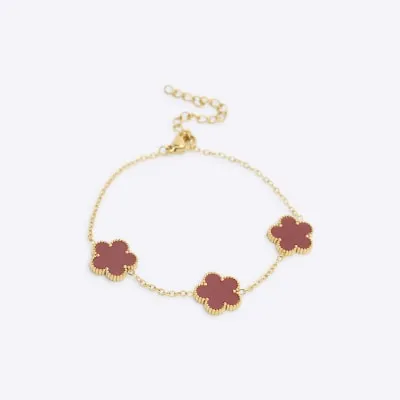 Red Clover Chain Bracelet sold by River Island