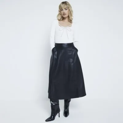 Cream Embellished Bow Trim Knitted Top sold by River Island