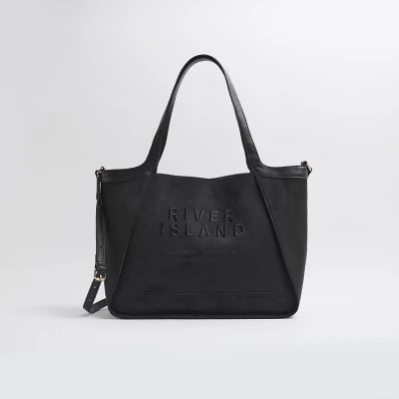 Black Embroidered Shoulder Bag sold by River Island
