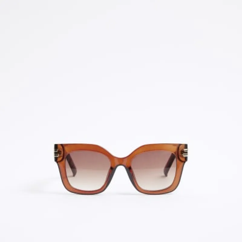 Brown Cat Eye Sunglasses sold by River Island