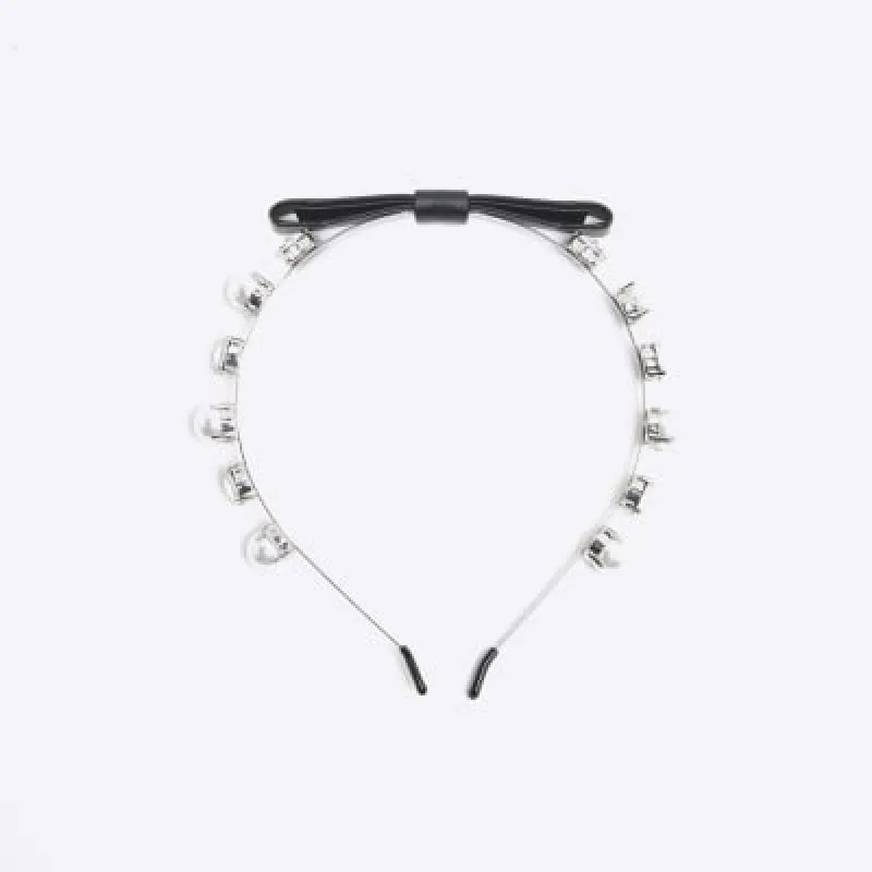 Silver Pearl And Bow Headband sold by River Island