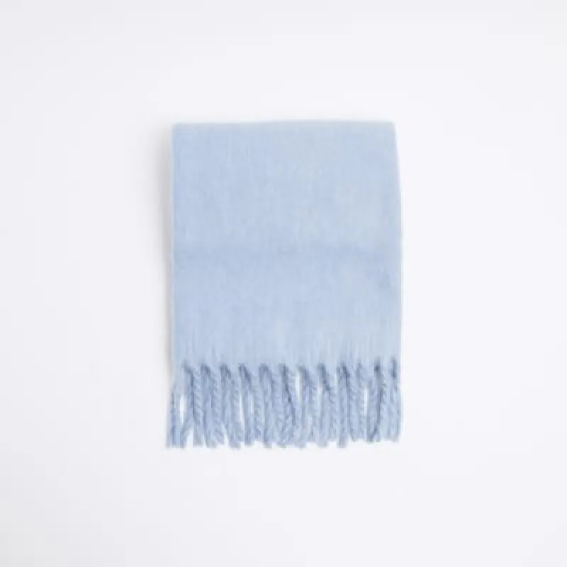 Blue brushed scarf sold by River Island