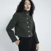 Khaki Funnel Neck Jacket sold by River Island