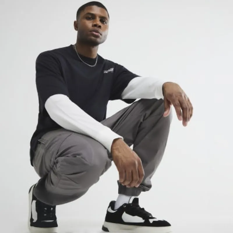Grey Cargo Trousers sold by River Island