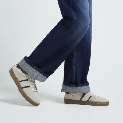 Beige Lace Up Trainers sold by River Island