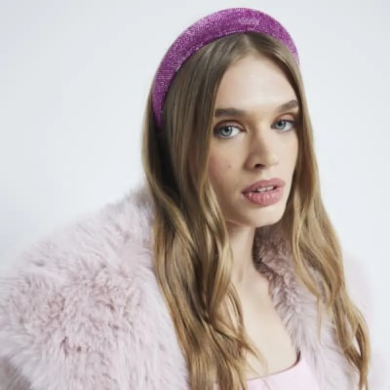 Pink Glitter Headband sold by River Island